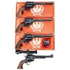 Image 2 : Four Ruger Single Action Revolvers -A) Ruger New Model Super Blackhawk Revolver with Box