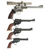 Image 2 : Four Revolvers -A) Ruger Super Redhawk Double Action Revolver with Scope
