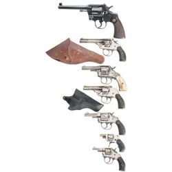 Seven Double Action Revolvers -A) Colt Officer's Model Target 2nd Issue Revolver