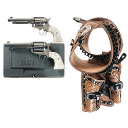 Two Ruger Vaquero Single Action Revolvers -A) Ruger Vaquero Revolver with Holster Rig