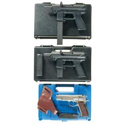 Collector's Lot of Three Semi-Automatic Pistols with Factory Cases -A) Intratec Model AB-10 Pistol