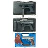 Image 1 : Collector's Lot of Three Semi-Automatic Pistols with Factory Cases -A) Intratec Model AB-10 Pistol
