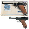 Image 1 : Two Semi-Automatic Pistols -A) Mauser/Interarms  American Eagle Luger Pistol with Box