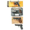 Image 1 : Four Semi-Automatic Pistols -A) Stainless Ruger Mark II Target Pistol with Box