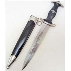 GERMAN NAZI WAFFEN SS ENLISTED MANS DAGGER W/ SCABBARD