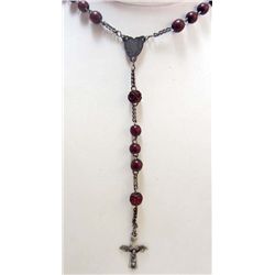 VINTAGE ROSARY BEADS WITH CROSS