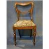 Image 1 : A set of 6 Victorian rosewood spoon back chairs with shaped mid-rails and upholstered drop in sea...