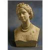 Image 1 : A Victorian carved Italian marble head and shoulders portrait bust of a Ellen A Hall by John Adam...