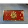 Image 1 : A 1951 Canadian Royal Licence plate used on the 1951 Royal Tour £20-30...
