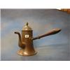 Image 1 : An 18th Century side handle coffee pot with turned wooden handle  £50-75...