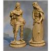 Image 1 : A pair of fine quality 19th Century spelter figures of standing warriors 20"  £150-200...
