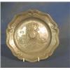 Image 1 : A circular embossed pewter plate with bracketed border and armorial decoration 9" £40-60...