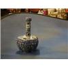 Image 1 : An 18th/19th Century Oriental blue and white pottery tulip vase 9" £200-300...