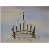 Image 1 : In the style of Dresser, a silver plated 7 bar toast rack with bamboo decoration and raised on bu...