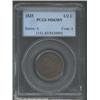 1825 1/2 C MS63 Brown PCGS. Glossy in sheen, the otherwise medium brown surfaces exhibit some orange