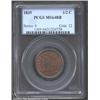 1835 1/2 C MS64 Red and Brown PCGS. The 5 in the date is recut. Much more red than brown in color, a