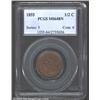 1855 1/2 C MS64 Brown PCGS. Well struck with rich reddish-brown patina over each side and a few grad
