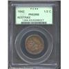 1842 1/2 C Restrike PR63 Red and Brown PCGS. B-2, Low R.7. Series III. The doubled T in CENT charact
