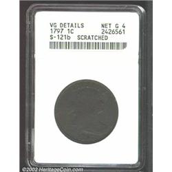 1797 1C Reverse of 1796, Gripped Edge--Scratched--ANACS. VG Details, Net Good 4. S-121b, Low R.3. A.