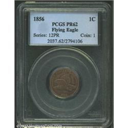 1856 1C PR62 PCGS. Snow-9. The most frequently encountered proof variety of this issue, Snow-9 is al