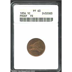 1856 1C PR63 ANACS. Snow-9. This crisply impressed example is a no-questions proof representative of