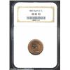 Image 1 : 1865 1C MS65 Red NGC. Plain 5. Repunched Date. Snow-3. The 1865 Plain 5 is scarcer than its Fancy 5.