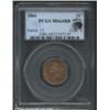 Image 1 : 1866 1C MS64 Red and Brown PCGS. FS-7.7, Snow-2, Breen-1969. The date is sharply repunched, most not