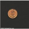 Image 2 : 1867 1C MS63 Red and Brown, Questionable Color Uncertified. Light gold color, with faint tan freckle