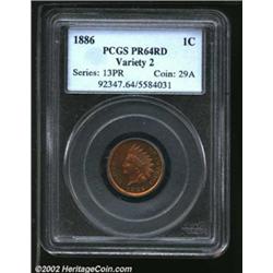 1886 1C Type Two PR64 Red PCGS. Formerly offered as lot 6089 in our Long Beach Sale, where it was de