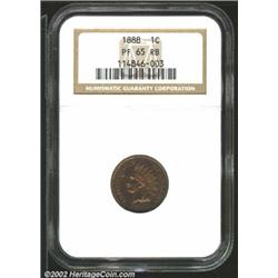 1888 1C PR65 Red and Brown NGC. Well struck except for the tips of the upper headdress feathers. An.