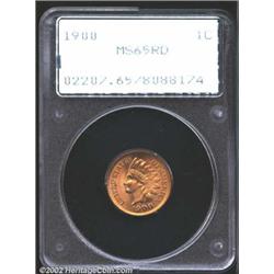 1900 1C MS65 Red PCGS. Snow-5. The second 0 in the date is repunched to the right. Nicely struck wit