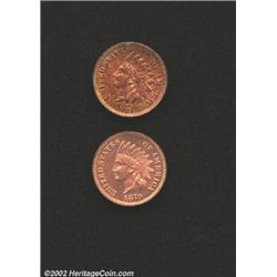 1874 1C PR63 Red and Brown Uncertified, well struck and unabraded with variegated gold and violet pa