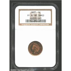 1877 1C PR65 Red, Cameo NGC. The scarcity of well preserved business strike 1877 Cents explains the.