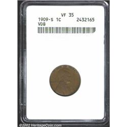 1909-S VDB 1C VF35 ANACS. A light tan-brown representative of this historical issue. Lincoln's profi