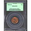 1923-S 1C MS64 Red PCGS. A pleasingly subdued red patina fading to darker shades along Lincoln's hig