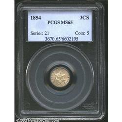 1854 3CS MS65 PCGS. The Type Two Trimes of 1854-1858 are the most difficult issues in the series to.