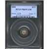 1868 3CS PR65 Cameo PCGS. Gorgeous golden-brown, electric-blue, and rose-violet patina. Well struck.