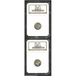 1865 3CN MS64 NGC, the golden-gray surfaces are unevenly struck with bold clashmarks (as made) in th