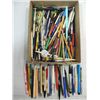 Image 1 : BOX LOT VINTAGE BUSINESS ADVERTISING PENS