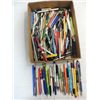 Image 1 : BOX LOT VINTAGE BUSINESS ADVERTISING PENS