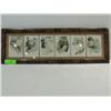26X9 ANTIQUE FRAMED 1890'S 6 PICTURE CARDS OF LIFE