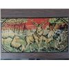 Image 1 : VINTAGE 38X20 FOREST & DEER SCENE TAPESTRY