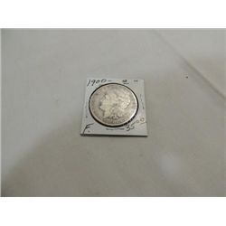 1900-O CIRCULATED (F) MORGAN SILVER DOLLAR.