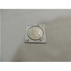 1934-D CIRCULATED (VG) PEACE SILVER DOLLAR
