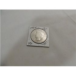 1935-S CIRCULATED (VG) PEACE SILVER DOLLAR
