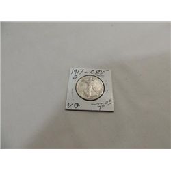1917-D OBVERSE (VG) WALKING LIBERTY HALF DOLLAR
