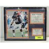 Image 1 : 14X11 FRAMED FOOTBALL PHOTO & STATS BRIAN URLACHER