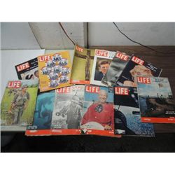 BOX LOT EMPHERIA 1955 TO 1968 LIFE MAGAZINES: