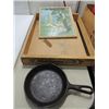 Image 2 : LOT 5 MIXED COLLECTIBLES: 2 WOODEN CRATES, #3 CAST