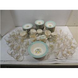 LOT 86 VIKING CHINA & GLASSES: WHEAT PATTERN. 16